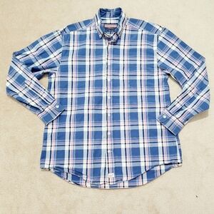 VINEYARD VINES  Men's Plaid Long Sleeve MURRAY Shirt 100% Cotton Size Medium
